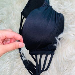 Strapless bathing suit- black